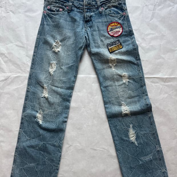 Gyaru style denim pants