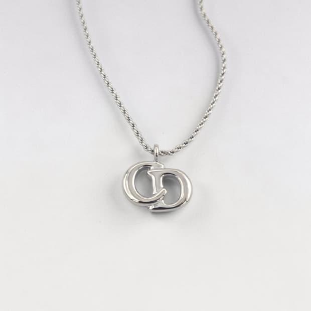 디올  라지 CD로고 로프체인 목걸이