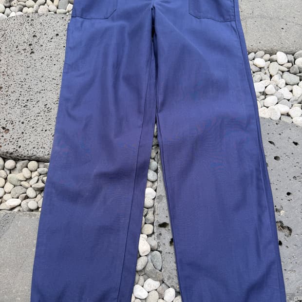 1990s LINEN NAVY DRAWSTRING 린넨 프렌치워크팬츠
