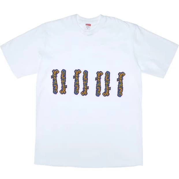 슈프림 곤즈 로고티 화이트 L