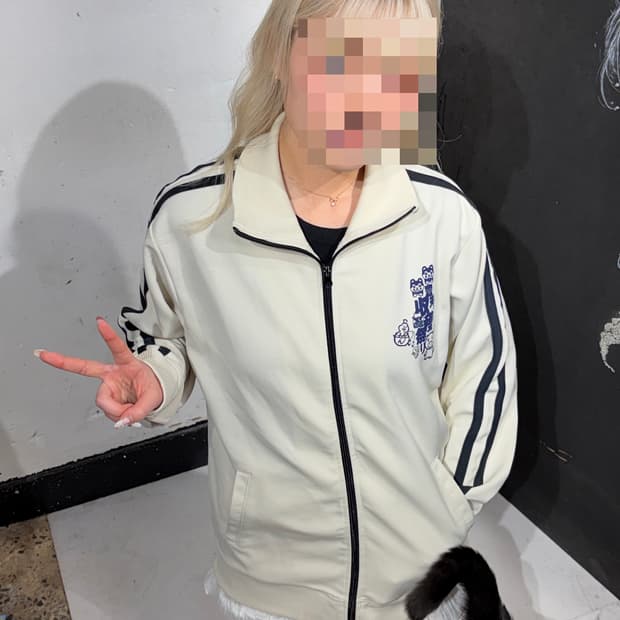 JPN 일본 브랜드 부덴 쇼우텐 히메 갸루 캐릭터 아이보리 져지 M