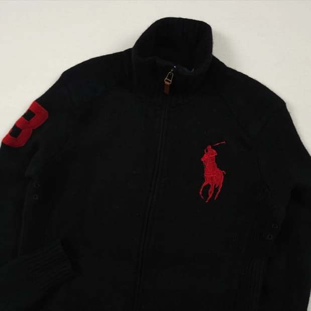 폴로 랄프로렌 빅포니 집업니트 블랙 S 90