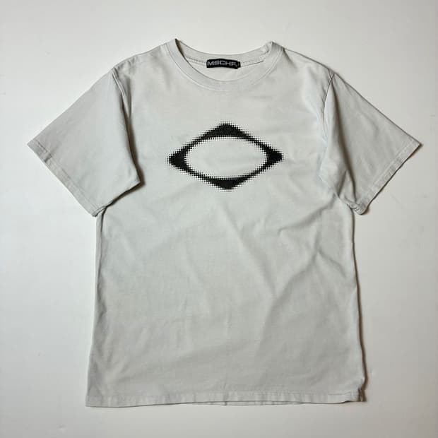 미스치프 롬버스 블러 베이직 반팔 티셔츠 PN9086