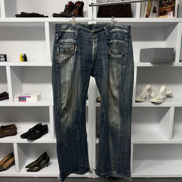 g star raw 더티 데님 팬츠