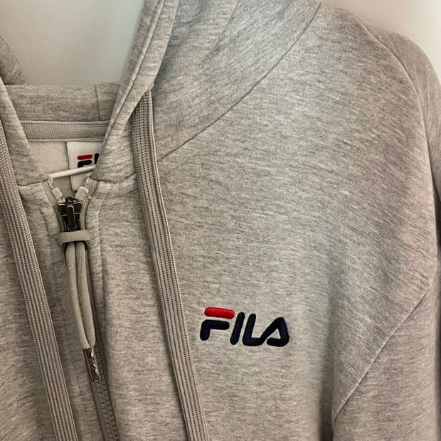 휠라 로고 후드집업