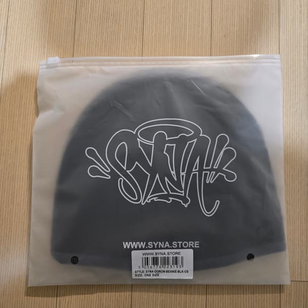 SYNA synaworld 시나월드 스텔스 로고 도란 비니 블랙