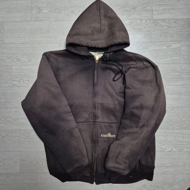 90's carhartt 칼하트 하드 페이딩 써멀 후드집업