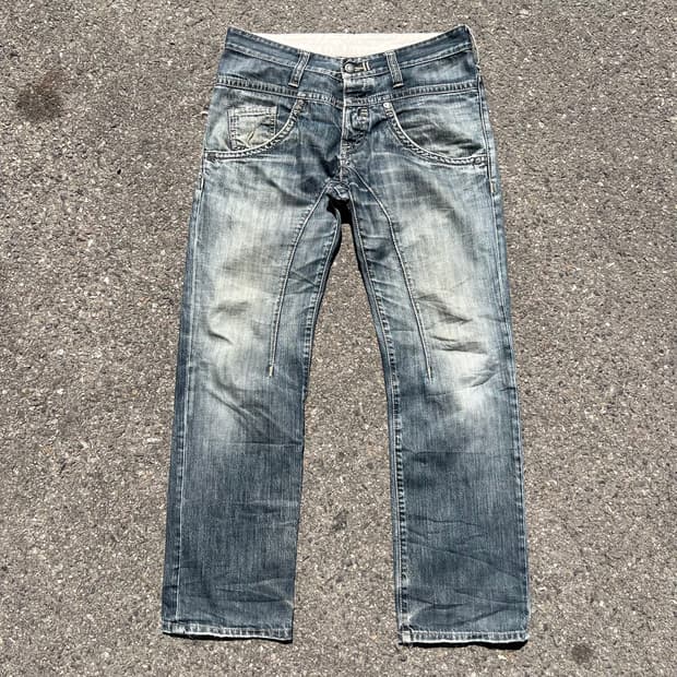 닐바렛 데미지 데님 팬츠