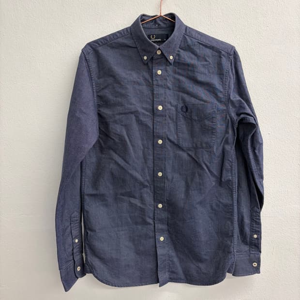 프레드페리 네이비 옥스포드 셔츠(XS)