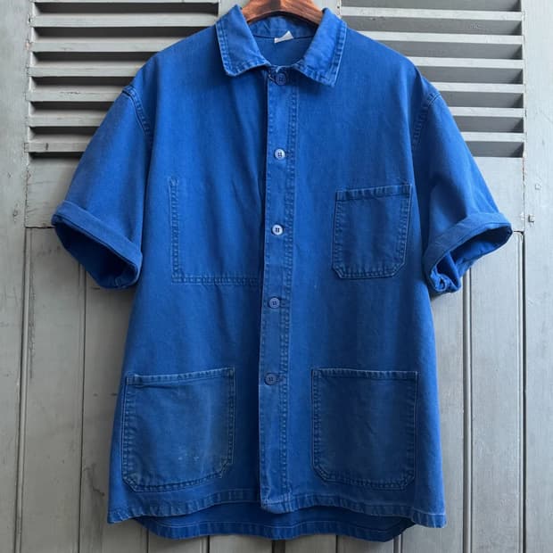 [XL]90's 빈티지 워싱 하프 프렌치 워크자켓