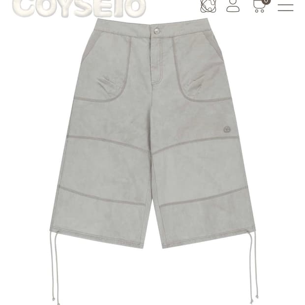 코이세이오 지그재그 팬츠 아이스 베이지