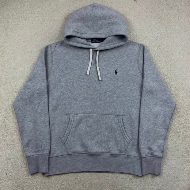 폴로 그레이 후드티 상태좋아요.
