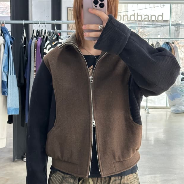 더오픈프로덕트 서클러 포켓 봄버자켓