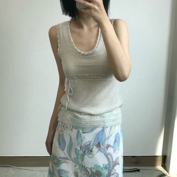 빈티지 글리터 슬리브리스