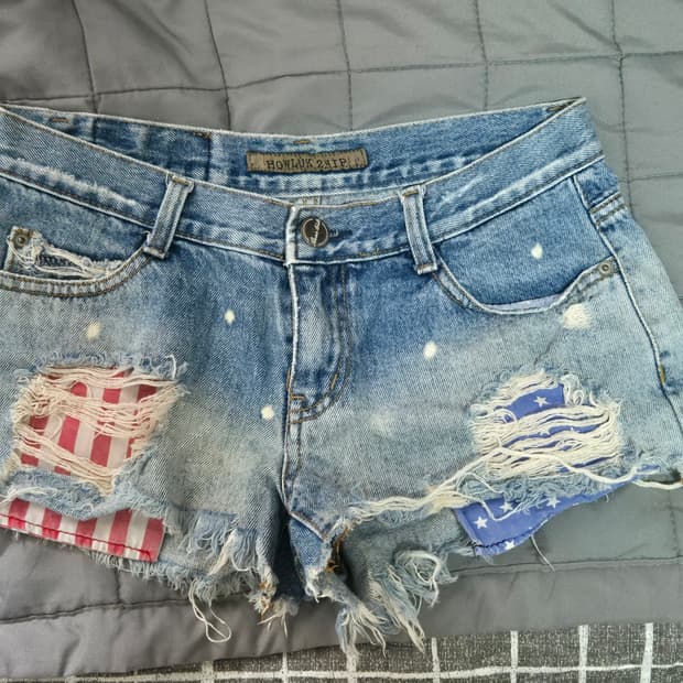 아메리칸 데미지 숏 청바지