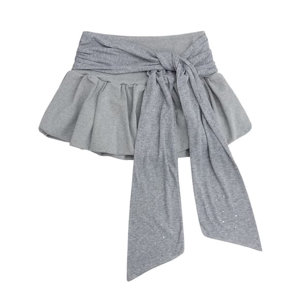 홀리넘버세븐 벌룬 스커트 회색 