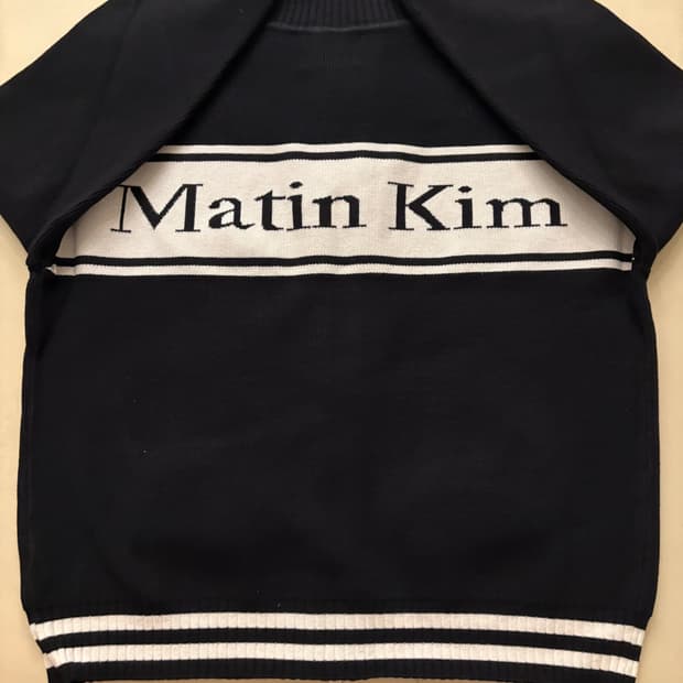 마뗑킴 마틴킴 스펠포인트 니트 집업 L (새상품)