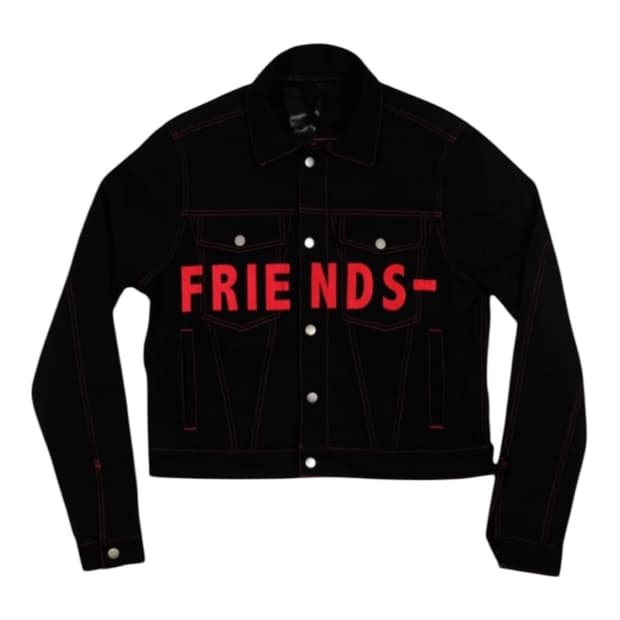 브이론 프렌즈 데님자켓 레드 미판 OG 공홈발