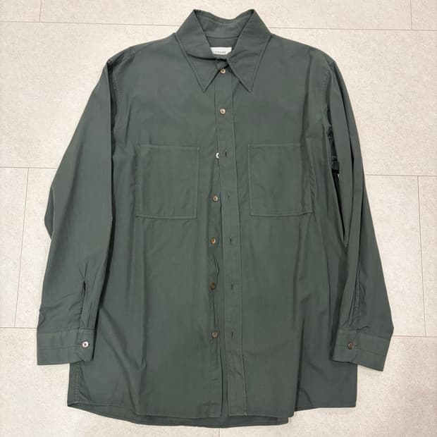 (새상품)Lemaire 르메르 패치포켓 셔츠 그린 50