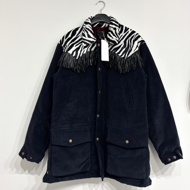 [새상품] 스타일난다 코듀로이 지브라 패턴 안감 양털자켓