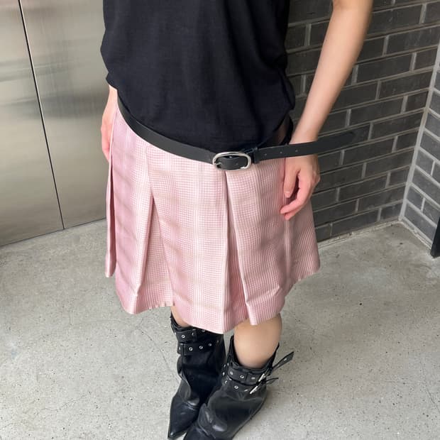 Jil Sander Navy 질샌더 플리츠 스커트 