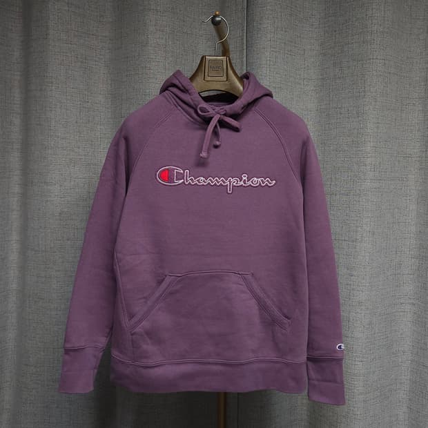 M ) 챔피온 어센틱 자수 후드티 퍼플