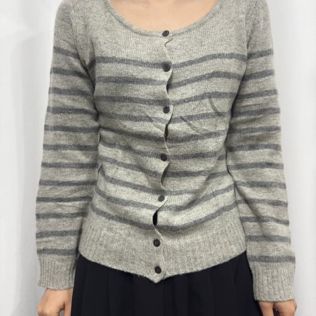stripe knit cardigan