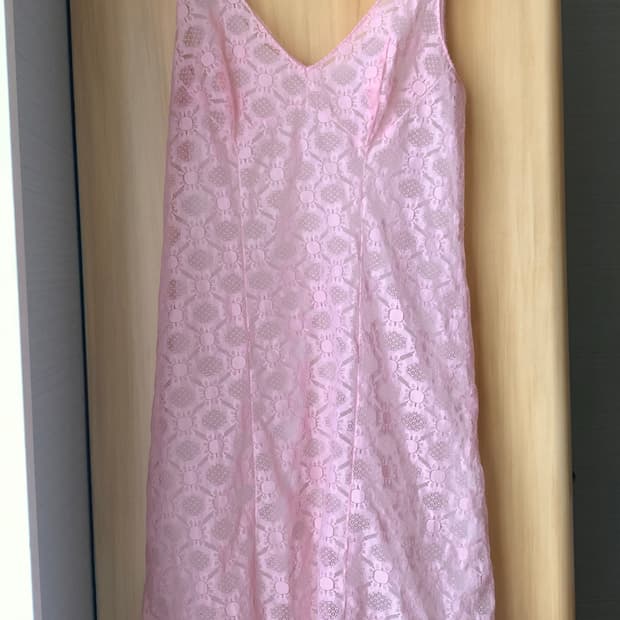 pink flower pattern slip