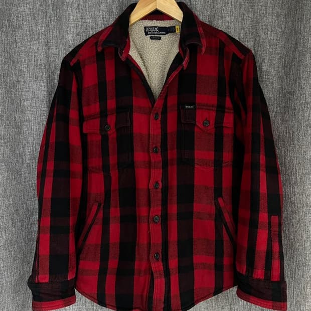 폴로 랄프 로렌 플래드 플리스 셔츠 자켓/#3426