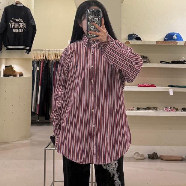 폴로랄프로렌 스트라이프 패턴 셔츠 U1239