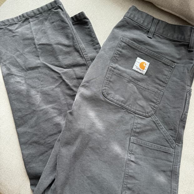 칼하트 싱글 니 팬츠 GRAPHITE CANVAS 36x32