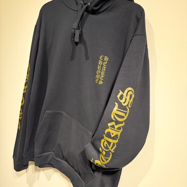 크롬하츠 버티컬로고 후드 블랙/아미