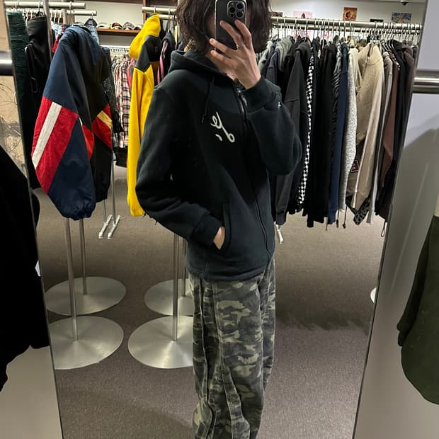 M)Low Rider 90s 빈티지 우라하라 플리스 후드집업