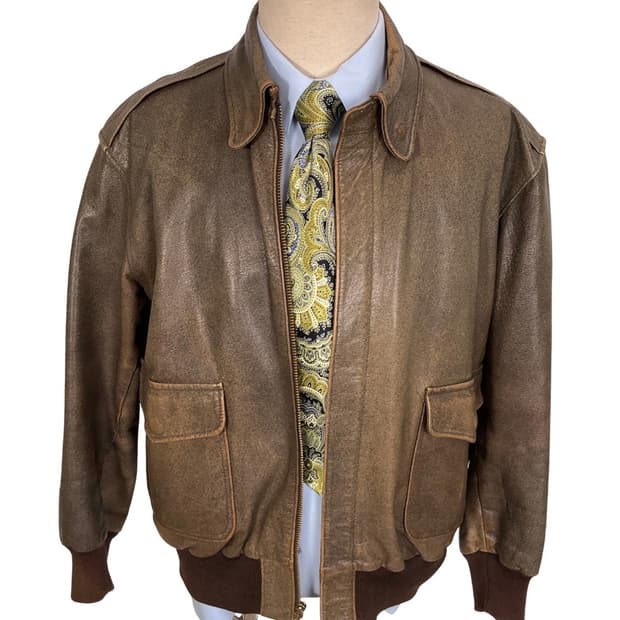 [L,42] 80년대 엘엘빈 고트스킨 a2자켓