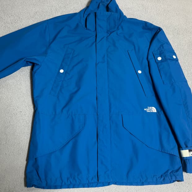 노스페이스 블루 미드로고 바람막이 윈드브레이커 자켓 105(XL)