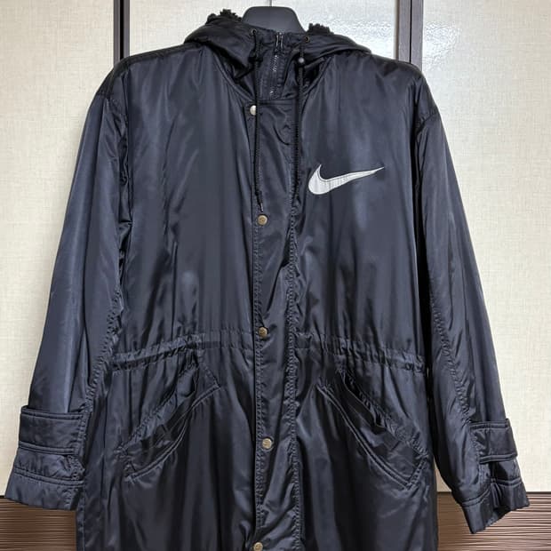 나이키 빈티지 빅스우시 돕바 블랙 롱 후드 자켓 M