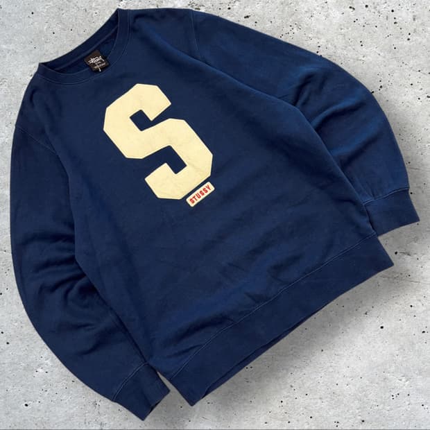 [S] 00s 스투시 S 로고 네이비 맨투맨 B599