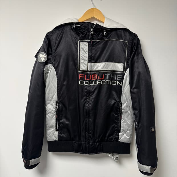 FUBU 푸부 올드스쿨 누빔 봄버 후드 자켓 M