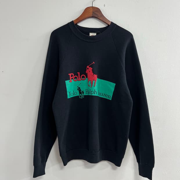 빈티지 90s 프룻오브더룸 폴로 맨투맨