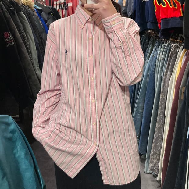 [IM] 폴로셔츠 스트라이프 핑크 블루
