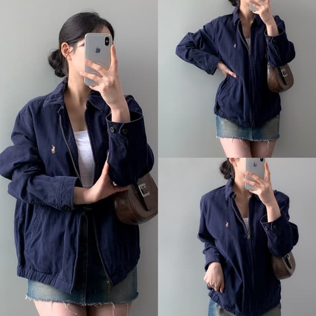 폴로 블루종 자켓