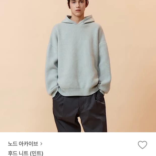 노드 아카이브 민트 후드 니트