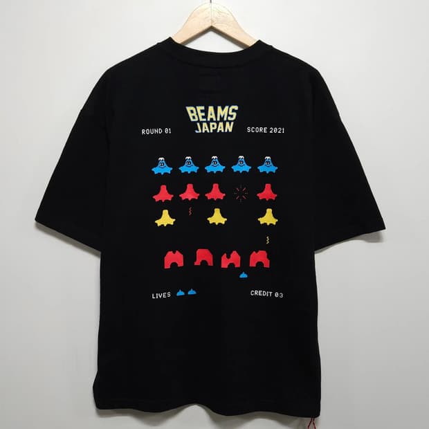 105)BEAMS 빔즈 재팬 반팔티 루즈핏 스페이스 21년 한정판