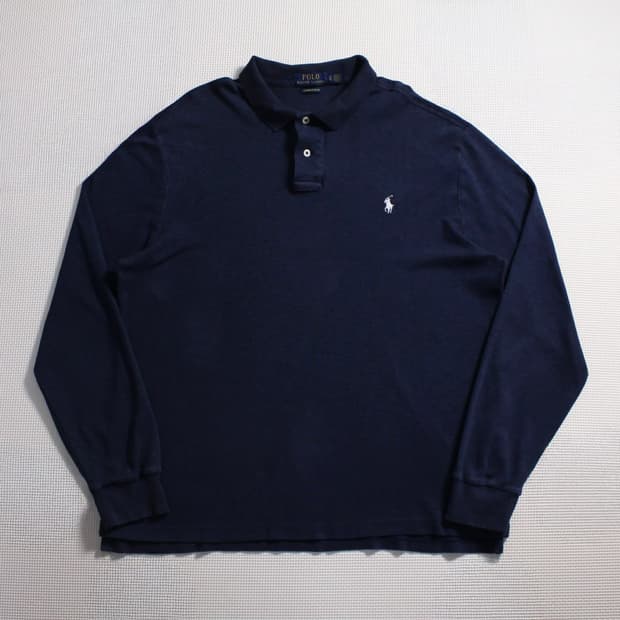 Polo 폴로 랄프로렌 화이트 포니 카라 롱 슬리브