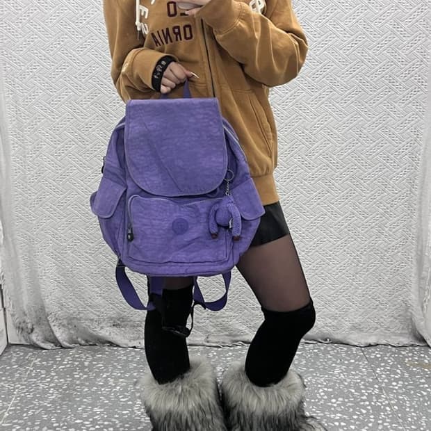 키플링 Y2K 레트로 빈티지 연보라 백팩 C09036