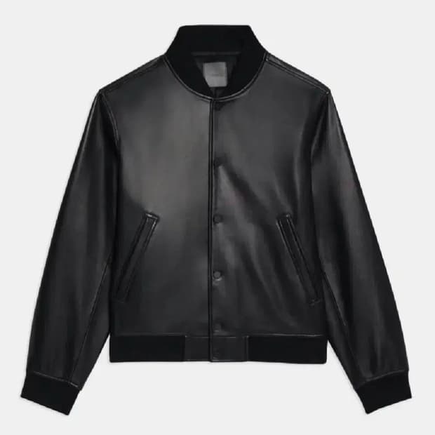 띠어리 양가죽 바시티 봄버 자켓 XXL(105-110)