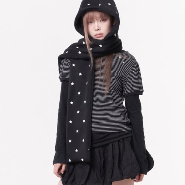 핀쿠노마루 스타리버시블 후드 머플러