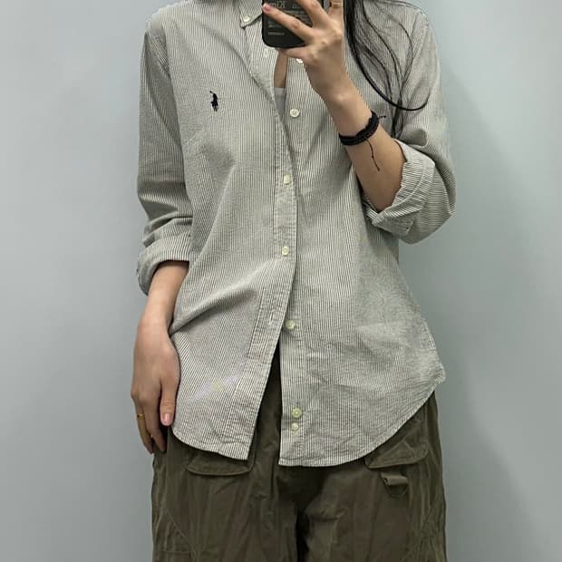 폴로 랄프로렌 핀스트라이프 옥스포드 셔츠