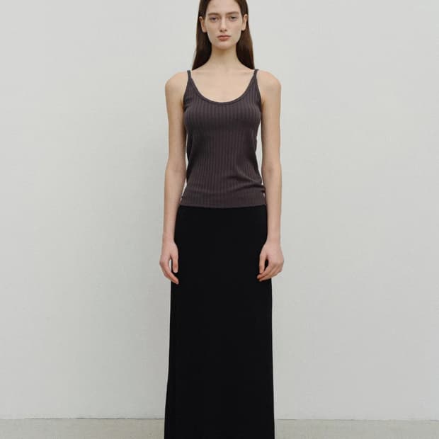 톨로 wool blended banding skirt