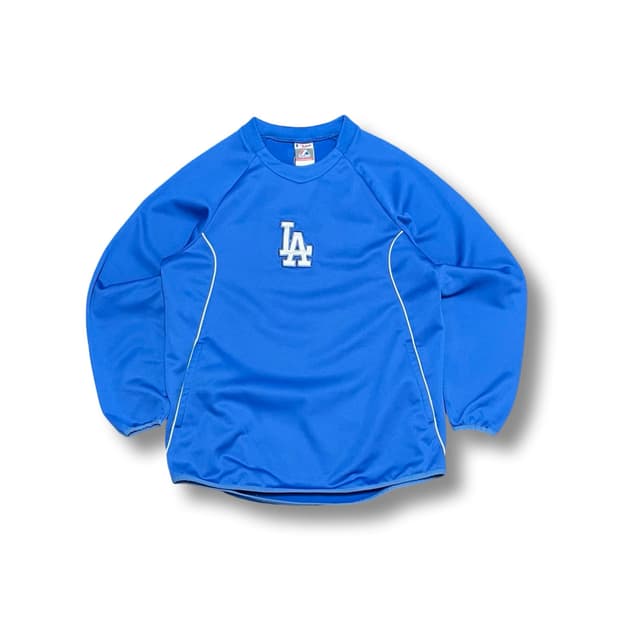마제스틱 LA 다저스 블루 야구 웜업 티셔츠 져지맨투맨